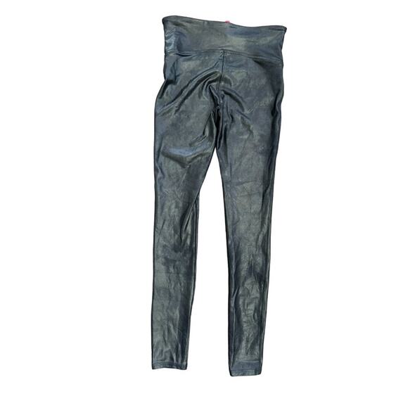 Spanx Faux Leather Leggings Body Shaping Casual High Rise Black Size S - Picture 8 of 8